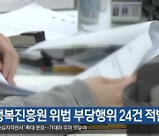 대구행복진흥원 위법 부당행위 24건 적발