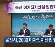 울산시, 2030 이차전지산업 발전계획 수립