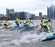 광안리 해변에서 열린 패들서퍼 경연… 2024 APP 월드투어 부산 SUP 오픈 대회