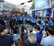 이재명, 영광 유세서 "혁신·진보당, 전선 교란 안돼...힘 모을 때"