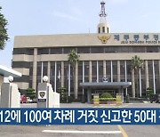 112에 100여 차례 거짓 신고한 50대 구속