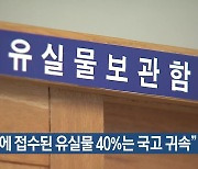 “경찰에 접수된 유실물 40%는 국고 귀속”