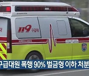 119구급대원 폭행 90% 벌금형 이하 처분