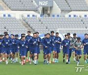 이라크전 담금질하는 축구대표팀