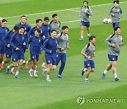 이라크전 훈련하는 축구국가대표팀