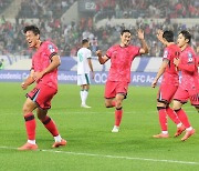 오세훈 선제골…'젊은 피' 홍명보호, 이라크 상대로 전반 1-0 리드