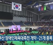 부산 장애인체육대축전 개막…21개 종목 경기