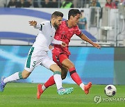 홍명보호, 이라크전 전반 1-0 리드…배준호 도움＋오세훈 데뷔골