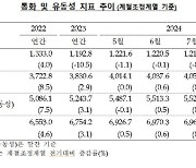 8월 시중에 풀린 돈 7.6兆…15개월째 증가