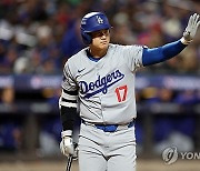 '오타니 3점포 작렬' 다저스, 메츠에 7-0 [NLCS3 8회초]