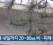 충북 내일까지 20~80mm 비…피해 주의