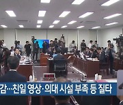 교육위 국감…친일 영상·의대 시설 부족 등 질타