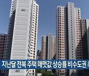 지난달 전북 주택 매맷값 상승률 비수도권 최고