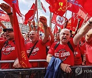 Italy Metalworkers Protest