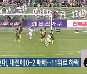 전북현대, 대전에 0-2 패배…11위로 하락