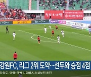 강원FC, 리그 2위 도약…선두와 승점 4점 차