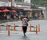 제주 초속 24m 강풍에…간판 떨어지고 나무 쓰러져