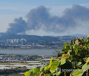 파주에서도 보이는 왕길동 화재 연기