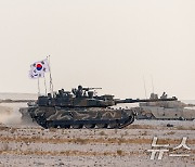 K2전차, 레오파르트2A7 전차와 함께 기동