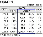 9월 거주자외화예금 1040억弗...“넉 달 연속 상승세”