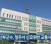 괴산부군수, 청주서 신호위반 교통사고