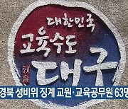 대구·경북 성비위 징계 교원·교육공무원 63명