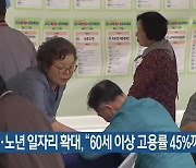 장·노년 일자리 확대, “60세 이상 고용률 45%까지”