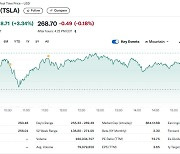 전일 22% 폭등한 테슬라 오늘도 3.34% 급등