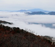 설악산 자락에 깔린 운해