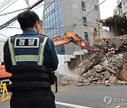 전날 용산구 한 다세대주택 붕괴