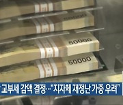 지방 교부세 감액 결정…“지자체 재정난 가중 우려”