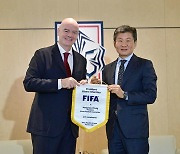 인판티노 FIFA 회장, KFA 축구회관 방문