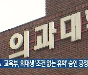 교육부, 의대생 ‘조건 없는 휴학’ 승인 긍정 검토