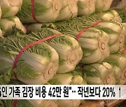 "4인 가족 김장 비용 42만 원"‥작년보다 20% ↑