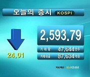 코스피 2,593.79 코스닥 738.19