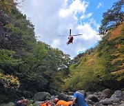 한라산 단속 청원경찰 낙상으로 골절…헬기로 병원 이송