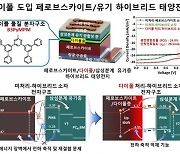 KAIST, 고효율·고안정 ‘차세대 태양전지’ 개발