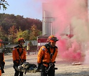 대구 동부소방, 한국뇌연구원서 긴급구조종합훈련 실시