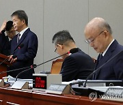 개별적으로 증인 선서하는 김용원 국가인권위원회 상임위원