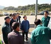 심민 임실군수, 대정지구 배수개선사업 현장 점검