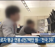 울산 근로자 평균 연봉 4천7백만 원… ‘전국 3위’