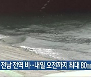 광주·전남 전역 비…내일 오전까지 최대 80mm