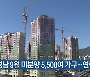 경남 9월 미분양 5,500여 가구…연중 최다