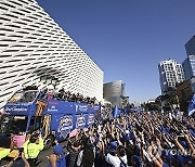 APTOPIX Dodgers Parade Baseball