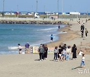 화사한 가을 제주 이호테우해변 북적