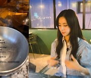 '♥차세찌' 한채아, 자기 관리 한창이지만…냉면 그릇은 못 참아