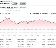 미증시 일제 하락에도 엔비디아 다우지수 편입 호재로 0.48%↑