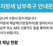 [경기] 수원시, 세금 체납자에게 모바일 안내문 발송