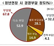 "기업 10곳 중 7곳, 정년 연장 시 경영에 부담"