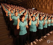 나이팅게일 선서하는 광주대 간호학과 학생들